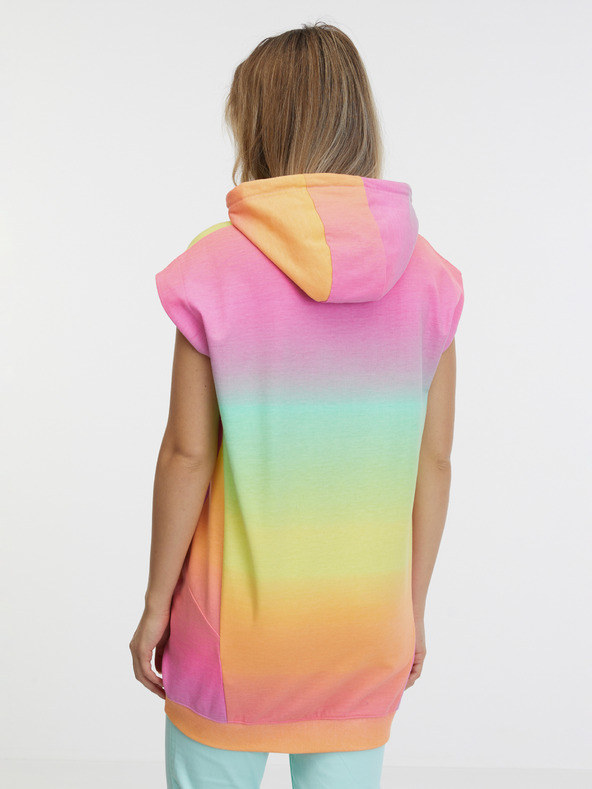 Sam 73 Hanorac cu mânecă scurtă pentru femei, galben și roz SAM 73 Mabel