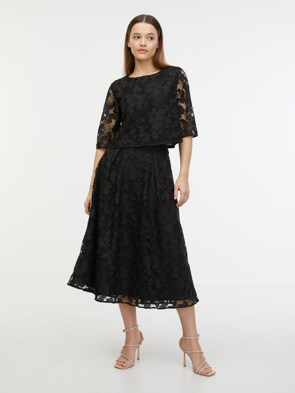 Orsay Bluză de dantelă neagră pentru femei ORSAY