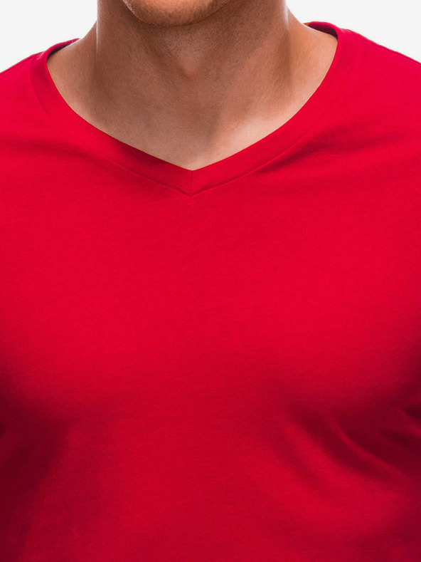 Edoti Tricou de bază roșu pentru bărbați Edoti