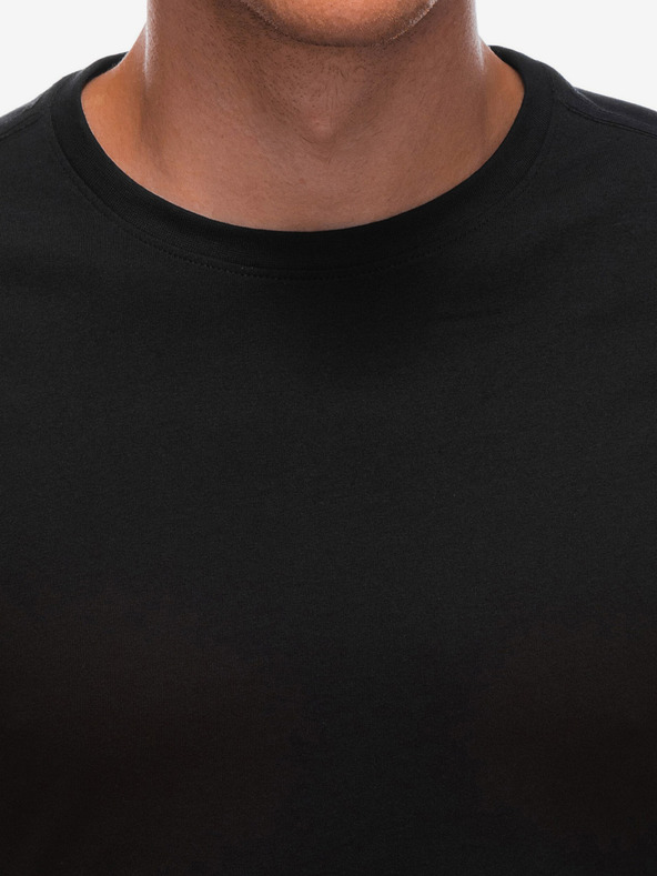 Edoti Tricou de bază negru pentru bărbați Edoti