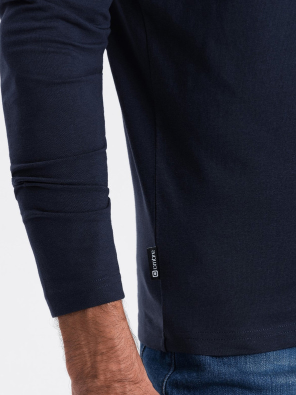 Ombre Clothing Tricou basic albastru închis pentru bărbați Ombre Clothing