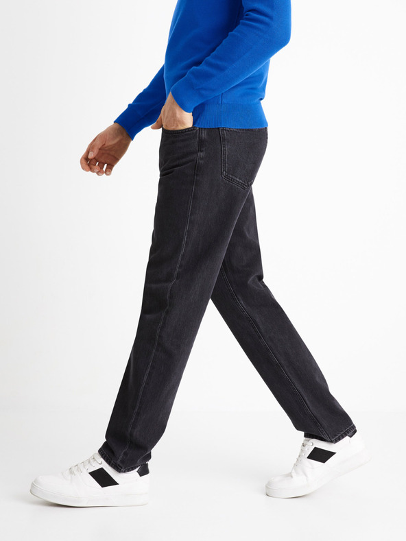 Celio Blugi negri cu croială largă Celio C75 Coback4