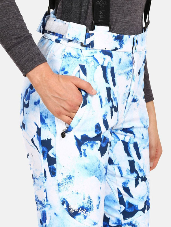 Kilpi Pantaloni de schi softshell pentru femei albaștri și albi Kilpi TORIEN-W