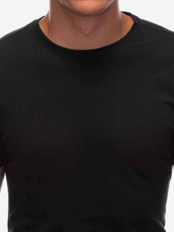 Edoti Tricou de bază negru pentru bărbați Edoti