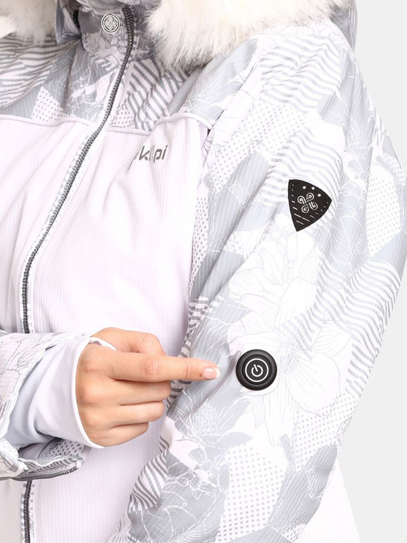 Kilpi Jachetă albă de schi încălzită pentru femei Kilpi Lena-W