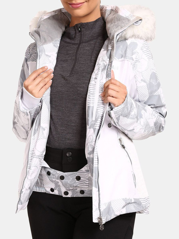 Kilpi Jachetă albă de schi încălzită pentru femei Kilpi Lena-W