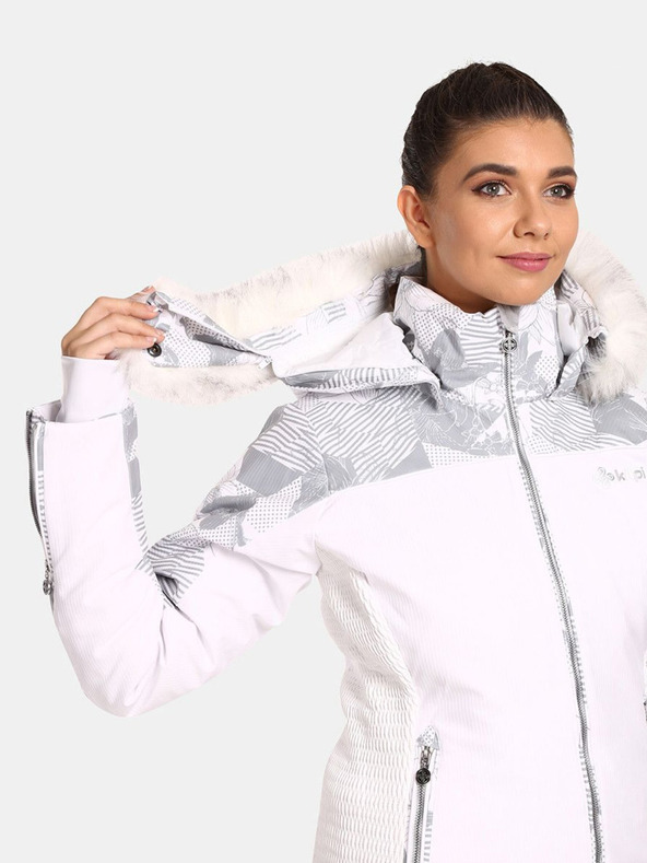 Kilpi Jachetă albă de schi încălzită pentru femei Kilpi Lena-W