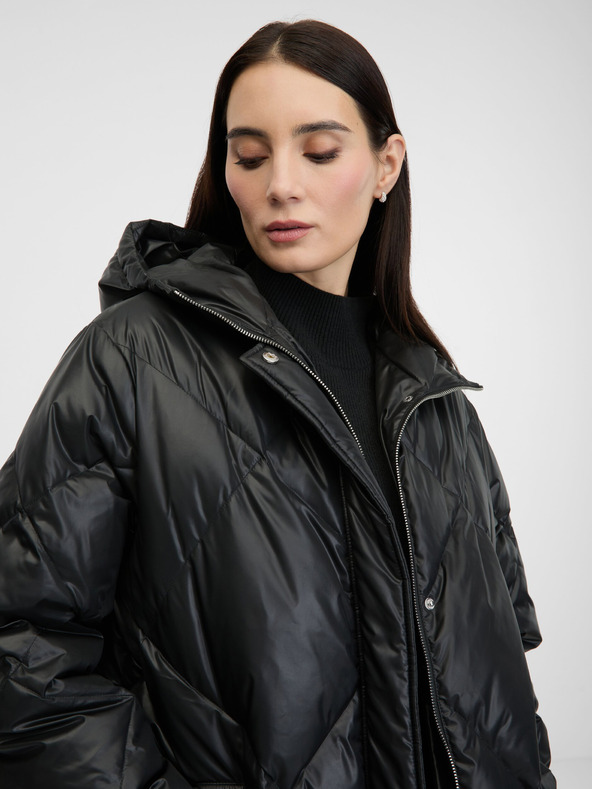 Orsay Palton matlasat negru pentru femei ORSAY