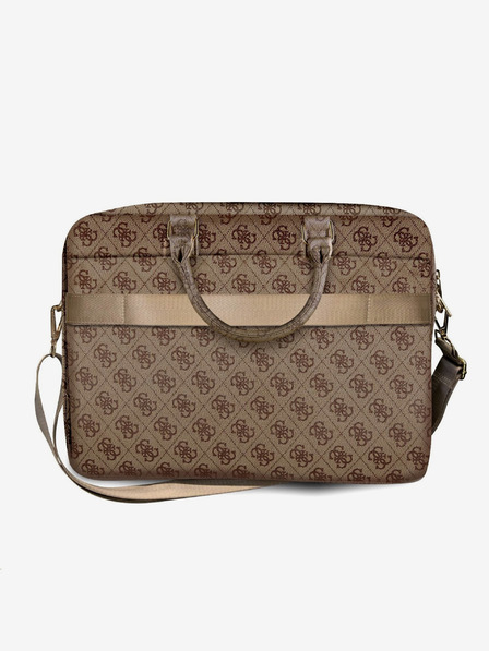 Guess Guess PU 4G Metal Logo Notebook Bag 15/16 Brown"