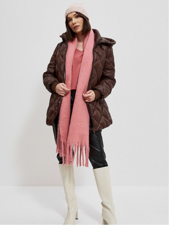 Moodo Jachetă matlasată maro pentru femei Moodo