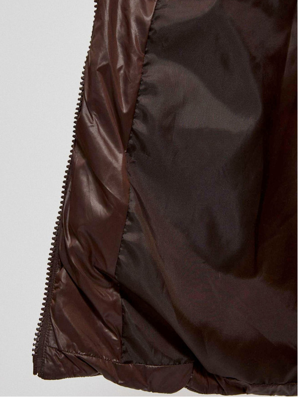 Moodo Jachetă matlasată maro pentru femei Moodo