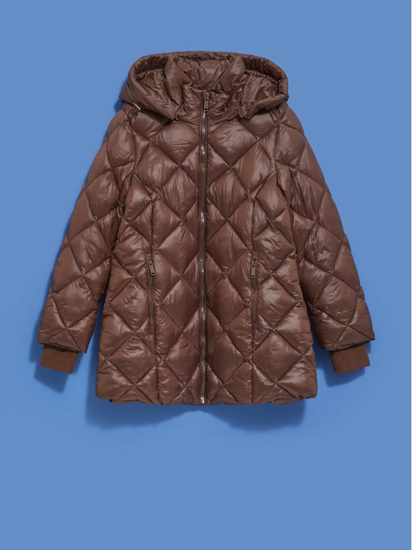 Moodo Jachetă matlasată maro pentru femei Moodo