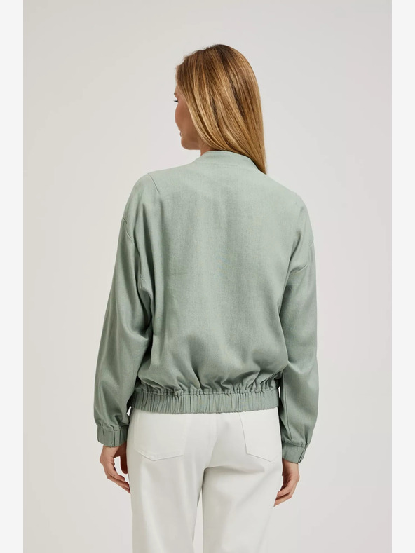 Moodo Bomber cu fermoar verde Moodo