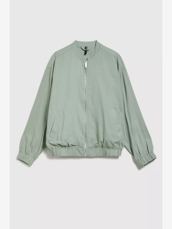 Moodo Bomber cu fermoar verde Moodo