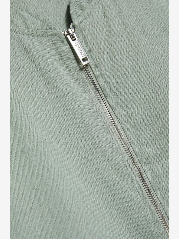 Moodo Bomber cu fermoar verde Moodo