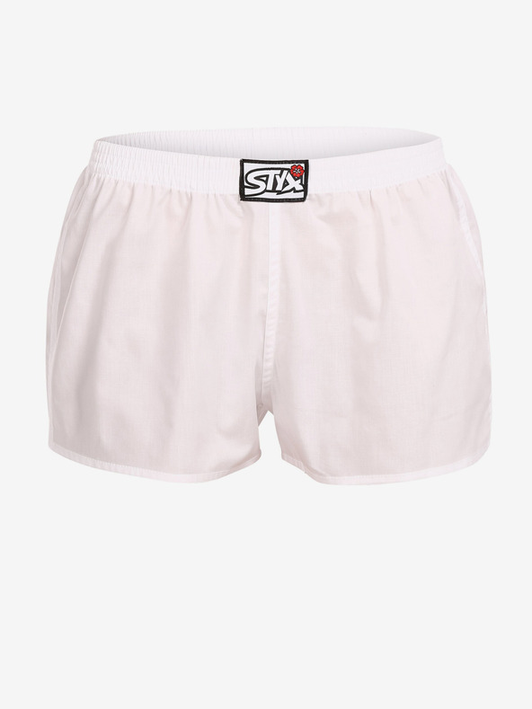 Styx Pantaloni scurți de Crăciun albi pentru femei Styx