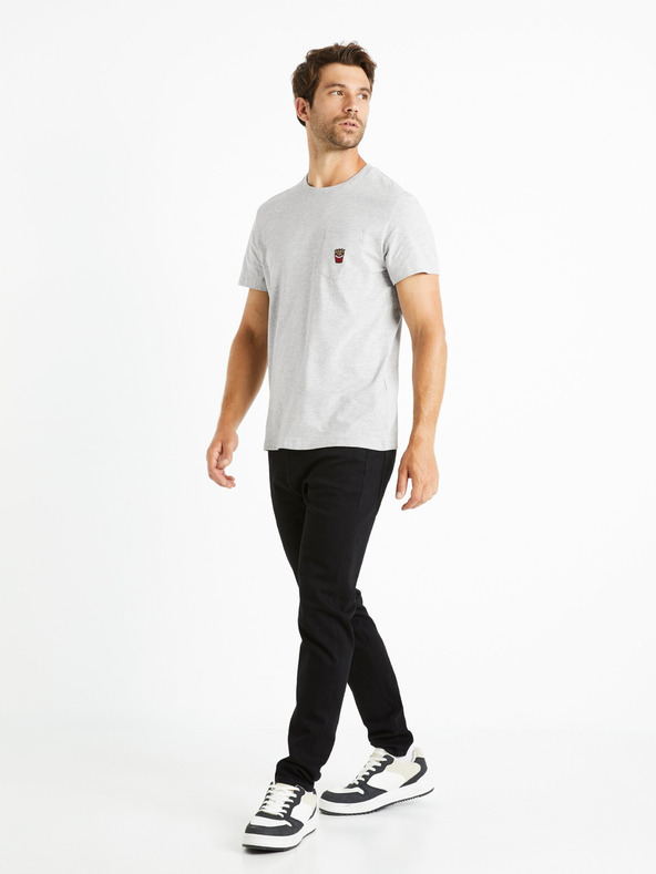 Celio Blugi slim fit negri pentru bărbați Celio Foslim