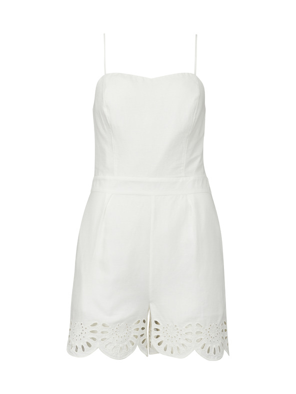 Orsay Salopetă scurtă albă ORSAY pentru femei