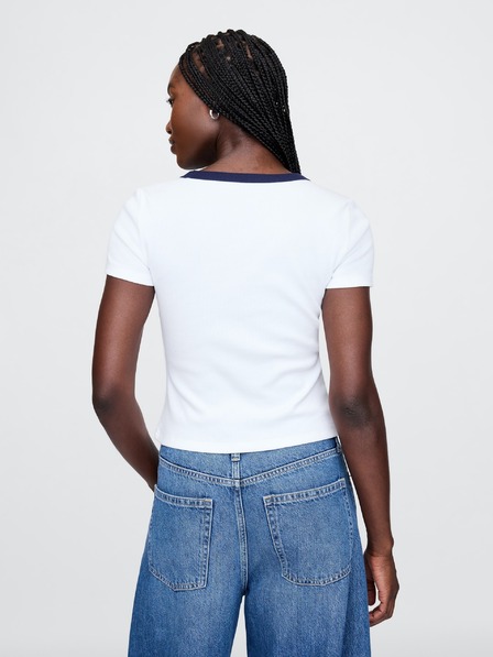 GAP Tricou crop cu nervuri GAP