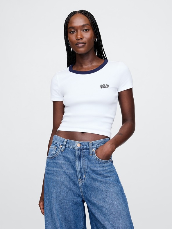 GAP Tricou crop cu nervuri GAP