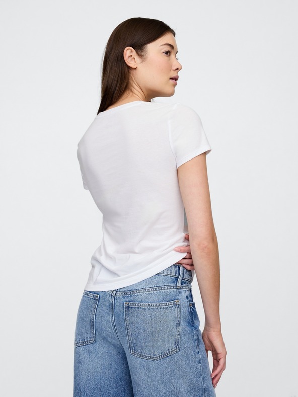 GAP Tricouri din bumbac cu logo GAP, 2 bucăți