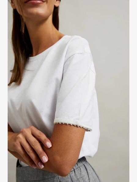 Moodo Tricou alb pentru femei Moodo