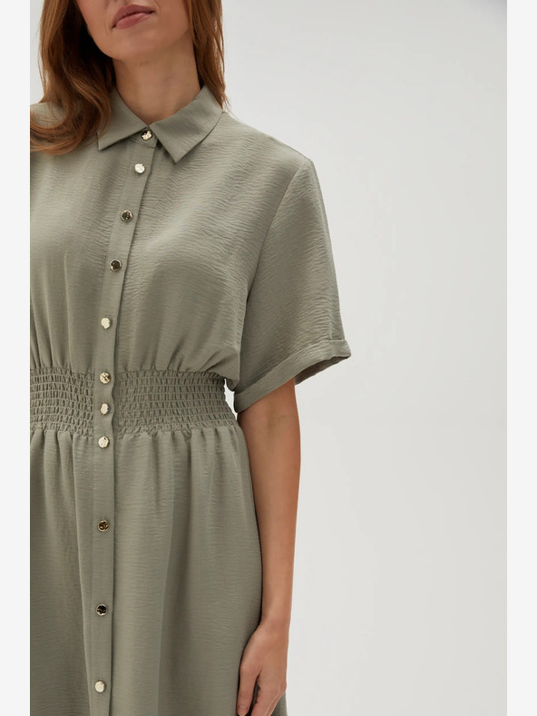 Moodo Rochie cămașă verde deschis pentru femei Moodo