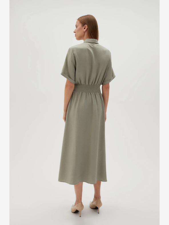 Moodo Rochie cămașă verde deschis pentru femei Moodo