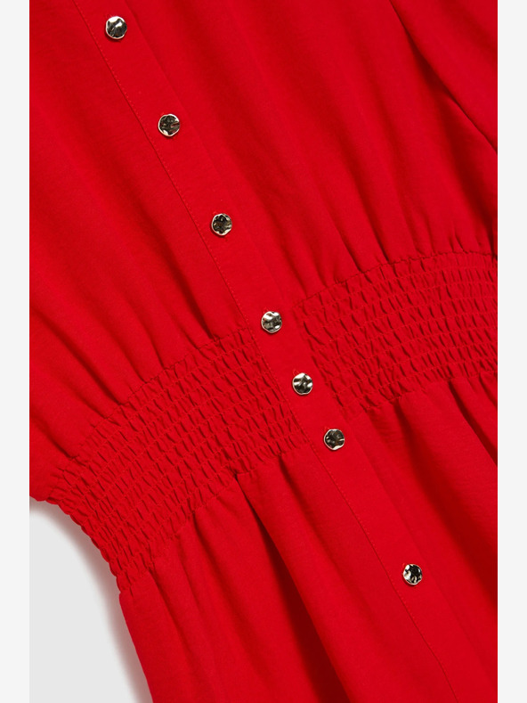 Moodo Rochie cămașă roșie pentru femei Moodo