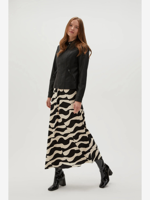 Moodo Jachetă din piele neagră pentru femei Moodo