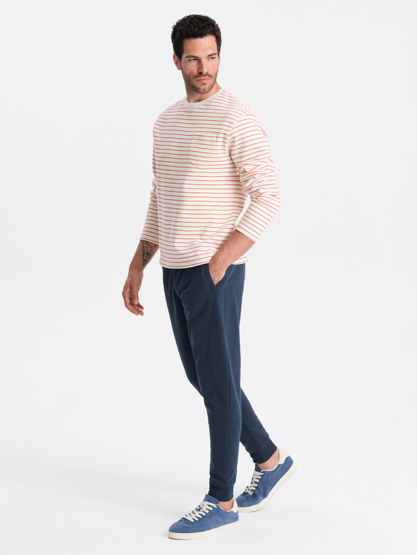 Ombre Clothing Pantaloni de trening bărbați din bumbac BASIC Ombre Clothing