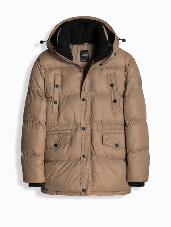 Ombre Clothing Jachetă lungă pentru bărbați cu buzunare Ombre Clothing