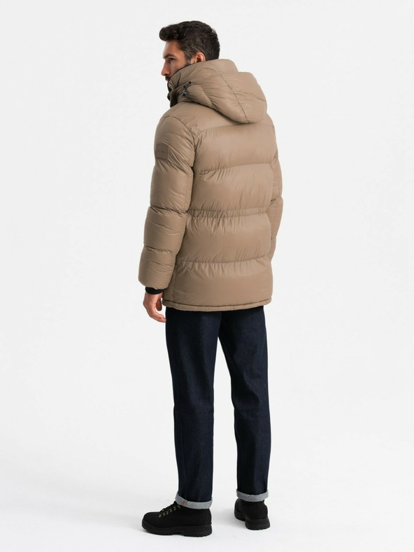 Ombre Clothing Jachetă lungă pentru bărbați cu buzunare Ombre Clothing