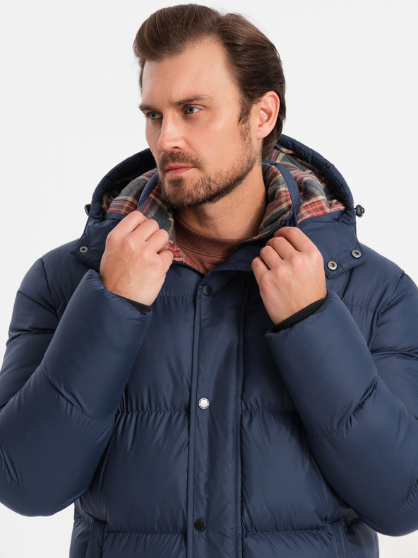 Ombre Clothing Jachetă căptușită în carouri pentru bărbați Ombre Clothing