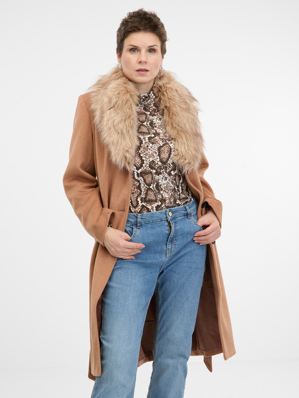 Orsay Palton de damă maro deschis ORSAY