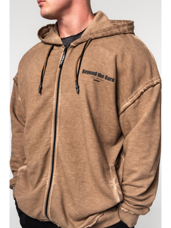 Nebbia Hanorac cu fermoar spălat GYM BRO 362