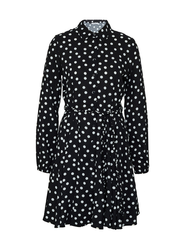 Orsay Rochie cămașă neagră pentru femei, pană la genunchi ORSAY