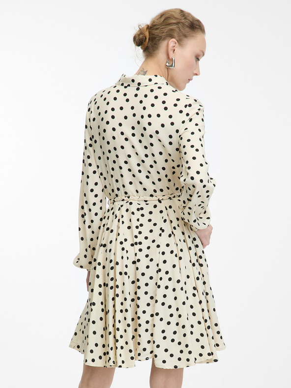 Orsay Rochie cămașă de culoare crem pentru femei, pană la genunchi ORSAY