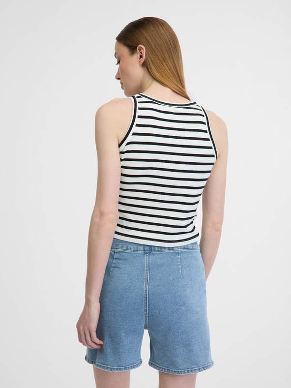 Orsay Top crop alb-negru pentru femei ORSAY
