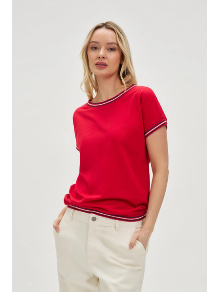 Moodo Tricou roșu pentru femei Moodo