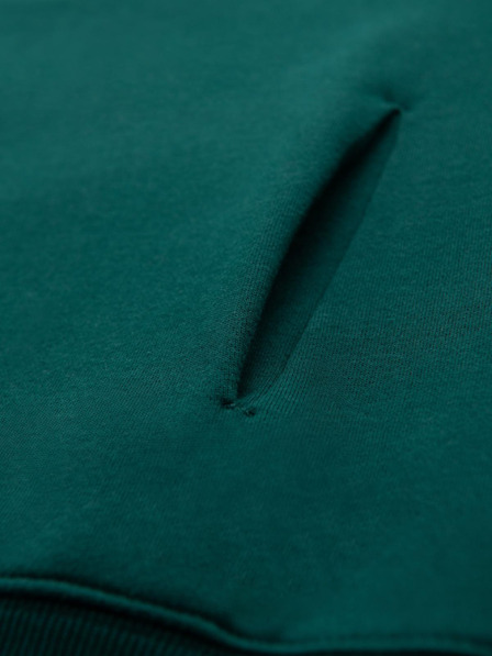 Ombre Clothing Hanorac unisex cu buzunare și glugă - verde închis