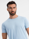 Ombre Clothing Tricou clasic BASIC din bumbac pentru bărbați - albastru deschis