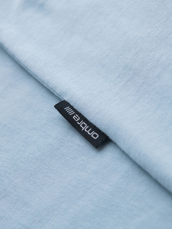 Ombre Clothing Tricou clasic BASIC din bumbac pentru bărbați - albastru deschis