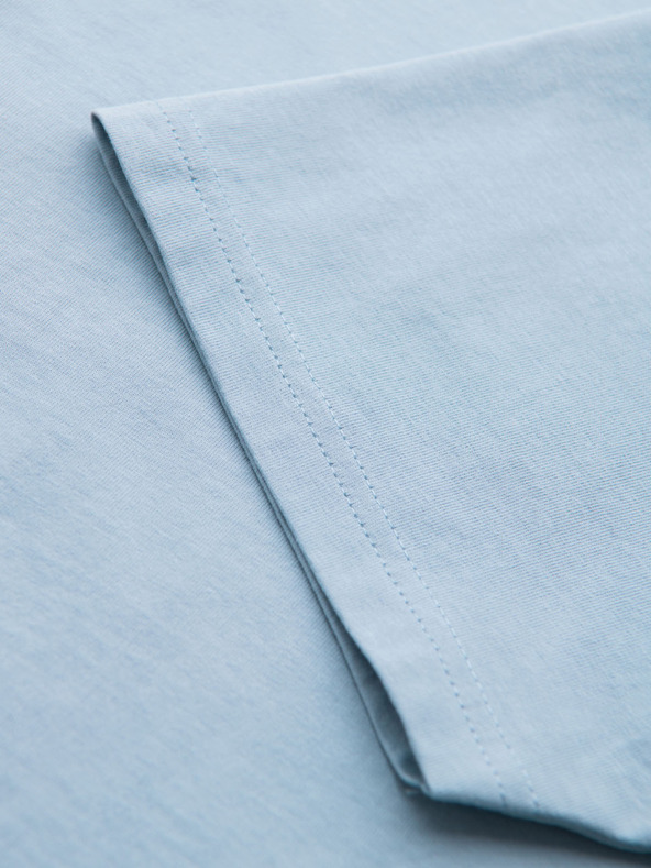 Ombre Clothing Tricou clasic BASIC din bumbac pentru bărbați - albastru deschis