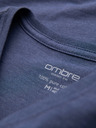 Ombre Clothing Tricou clasic BASIC din bumbac pentru bărbați cu decolteu în V - albastru melanj