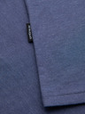 Ombre Clothing Tricou clasic BASIC din bumbac pentru bărbați cu decolteu în V - albastru melanj