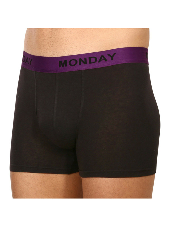 Nedeto Set de șapte - boxeri Nedeto negri pentru bărbați