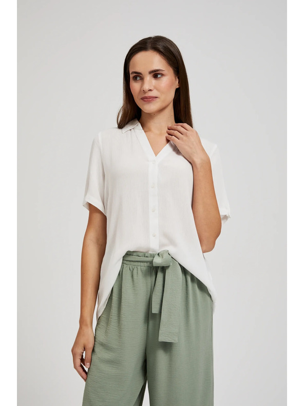 Moodo Cămașă transparentă albă Moodo