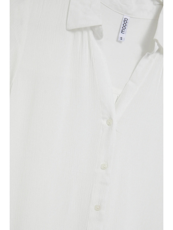 Moodo Cămașă transparentă albă Moodo