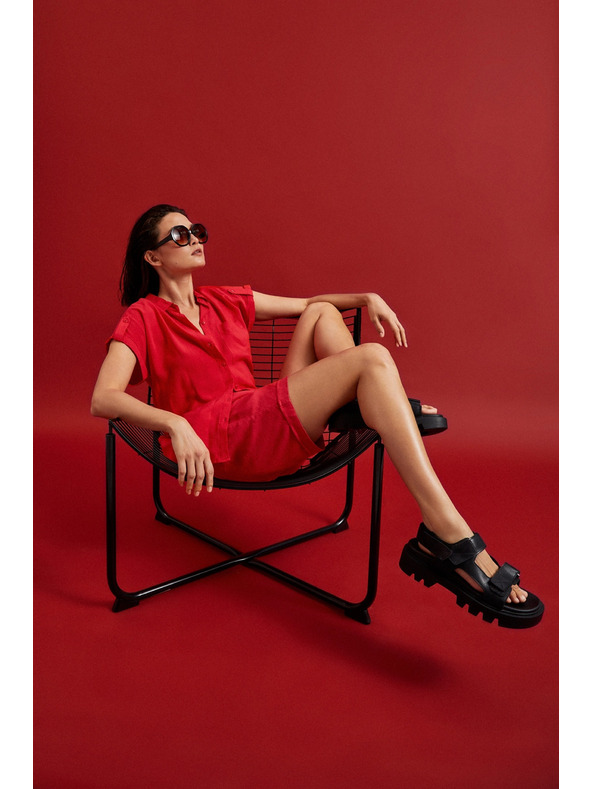 Moodo Cămașă roșie cu mânecă scurtă